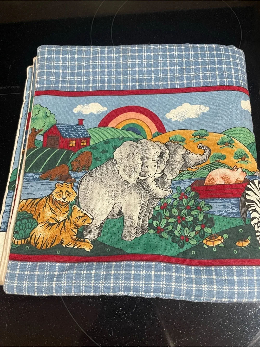 Vintage Kids Toddler Noah's Ark Soft Book Fabric Bible Christmas Gift Present